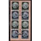 ALEMANIA 1934 ESTAMPILLAS SE-TENANT ZUSAMMENDRUCKE USADAS QUE SON MUCHO MAS RARAS MI S 216 y 218 EN FRAGMENTO 30 €